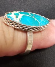 Silver turquoise ring size 9.5